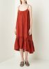 AllSaints Paola midi jurk van zijde met volant online kopen