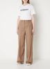 Burberry Jane high waist wide fit pantalon van wol met persplooi online kopen