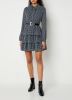 Colourful Rebel 9826 Kimi Geometric Mini Belted Ruffle Dress , Zwart, Dames online kopen