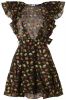 Custommade Stacia mini jurk met rugdecollet&#xE9; en bladprint online kopen
