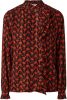 Fabienne Chapot blouse Garden Isa met all over print en glitters zwart/ roodbruin online kopen