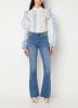 Fabienne Chapot semi transparante geweven blouse Josie met borduursels ecru/lichtblauw online kopen