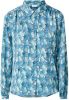 Fabienne Chapot blouse Mira van gerecycled polyester blauw/ mintgroen online kopen