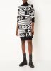 Hugo Boss Sisminy mini trui jurk in wolblend met ingebreid logo patroon online kopen