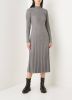 Mango gemêleerde ribgebreide jurk van gerecycled polyester grijs online kopen