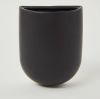Present Time Bloempotten Wall Plant Pot Oval Ceramic Matt Zwart online kopen