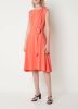 Ralph Lauren Midi jurk met strikceintuur en ronde hals online kopen