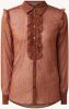 Scotch & Soda Transparante blouse met lange mouwen en knoopsluiting online kopen
