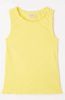 Scotch and Soda Tops Girls Fitted Rib Tank Top With Lace Edges Geel online kopen