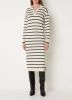 Tommy Hilfiger Fijngebreide midi jurk met streepprint en polokraag online kopen