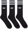 Adidas Originals Kousen Solid Crew 3 pak Zwart/Wit online kopen