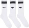 Adidas Originals Kousen Solid Crew 3 Pak Wit/Zwart online kopen