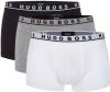 Hugo Boss Boxershorts trunk 3 pack zwart grijs wit online kopen