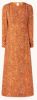 Mango maxi A lijn jurk met all over print oranje online kopen