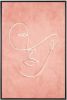 Beliani Asti Wanddecoratie roze polyester online kopen