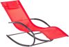 Beliani Carano Ii Tuinligstoel rood staal, Textiel online kopen