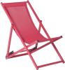 Beliani Locri Tuinligstoel rood polyester, Aluminium online kopen