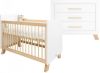 Bopita Lisa 2-delige Babykamer Bed Commode Wit/naturel online kopen