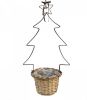 Clayre & Eef Bloempot Kerstboom 41x27x78 cm Bruin Ijzer Bloempot online kopen
