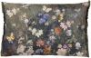 Clayre & Eef Sierkussen 60x40 cm Groen Wit Polyester Rechthoek Bloemen online kopen