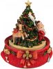 Clayre & Eef Muziekdoos Kerstboom 14 Cm Rood Kunststof Kerstdecoratie Beeld Decoratief Figuur Decoratieve Accessoires online kopen