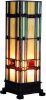 Clayre & Eef Tiffany Tafellamp 12x12x35 cm Beige Groen Glas Rechthoek online kopen