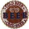 Clayre & Eef Tekstbord Ø 50 Cm Bruin Ijzer Cold Beer Wandbord Spreuk Wandplaat Bruin Wandbord Spreuk online kopen