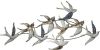 Clayre & Eef Wanddecoratie 116x6x62 Cm Zilverkleurig Metaal Vogels Muurdecoratie Wandversiering Zilverkleurig online kopen