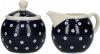 London Pottery Globe Circles Melk En Suiker Set, Keramiek, Blauw, Stippen, 0.26 L Out Of The Blue online kopen