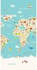 Good morning Strandlaken Worldmap Motief wereldkaart, met witte achterzijde, droogt snel, kinderen(1 stuk ) online kopen