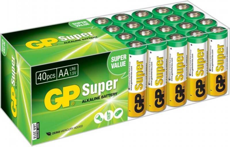 GP Alkaline Super Batterijen1, 5V(40st) AA 030E15AS40 2 online kopen