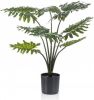Merkloos Groene Philodendron Kunstplant 60 Cm In Zwarte Pot Kunstplanten/nepplanten online kopen