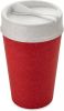 Koziol Dubbelwandige Koffiebeker met Deksel, 0.4 L, Organic, Rood online kopen