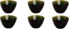 Palmer Schaal Lotus 15 cm 1 l Turquoise Zwart Stoneware 6 stuk(s ) online kopen