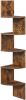 Parya Home Wandplank zigzag 5 planken Bruin online kopen