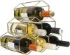 QUVIO Wijnrek voor 6 flessen metaal Goud online kopen
