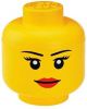 LEGO Set van 2 Opbergbox Iconic Hoofd Girl 24 cm, Geel online kopen
