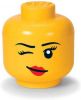LEGO Set van 2 Opbergbox Iconic Hoofd Whinky 24 cm, Geel online kopen