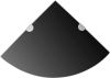 VidaXL Hoekschappen 2 st met chromen dragers 35x35 cm glas zwart online kopen
