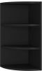 VidaXL Hoekwandschap 30x31, 5x60 cm spaanplaat zwart online kopen