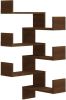 VidaXL Hoekwandschappen 2 st 40x40x50 cm bewerkt hout bruineikenkleur online kopen
