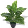 VidaXL Kunst taro plant met pot 45 cm groen online kopen