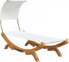 VIDAXL Loungebed met luifel 100x200x126 cm massief gebogen hout cr&#xE8, me online kopen