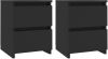 VIDAXL Nachtkastjes 2 st 30x30x40 cm bewerkt hout zwart online kopen
