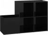 VidaXL Opbergkast 105x35, 5x70 cm spaanplaat hoogglans zwart online kopen