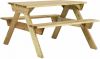 VIDAXL Picknicktafel met banken 110x123x73 cm ge&#xEF, mpregneerd grenenhout online kopen