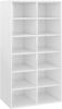 VidaXL Schoenenrek 54x34x100, 5 cm bewerkt hout hoogglans wit online kopen