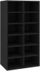 VidaXL Schoenenrek 54x34x100, 5 cm bewerkt hout zwart online kopen