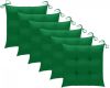 VidaXL Stoelkussens 6 st 50x50x7 cm stof groen online kopen