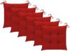 VidaXL Stoelkussens 6 st 50x50x7 cm stof rood online kopen